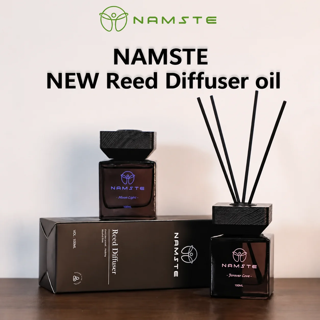 NAMSTE Reed Diffuser Oil with Sticks Aromatherapy Essential Oil Reed Diffuser Fragrance Room Flavoring Air Freshener Home Decor