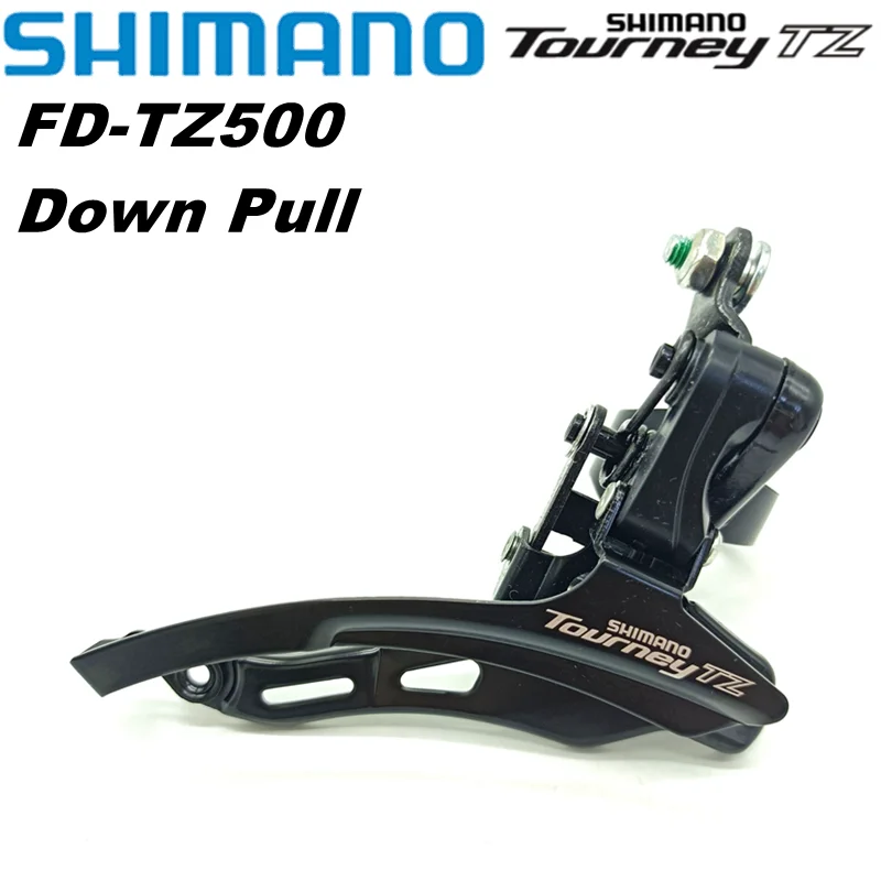 Original For Shimano Tourney TZ FD-TZ500 Bike Front Derailleur FD TZ500 Clamp Band Mount 31.8mm 3x7/6 Speed Top/Down Pull Part