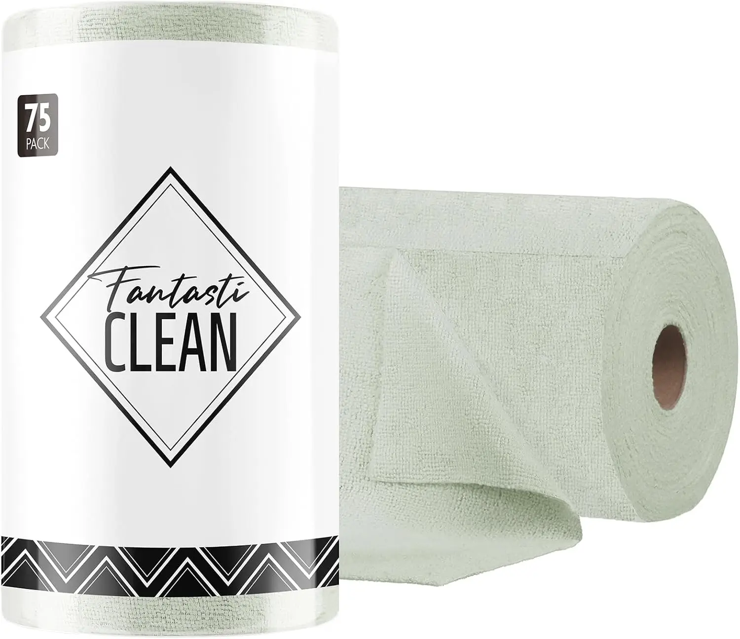 

Microfiber Cleaning Cloth Roll -75 pack, Tear Away Microfiber Towels, 12' x 12', Reusable, Washable