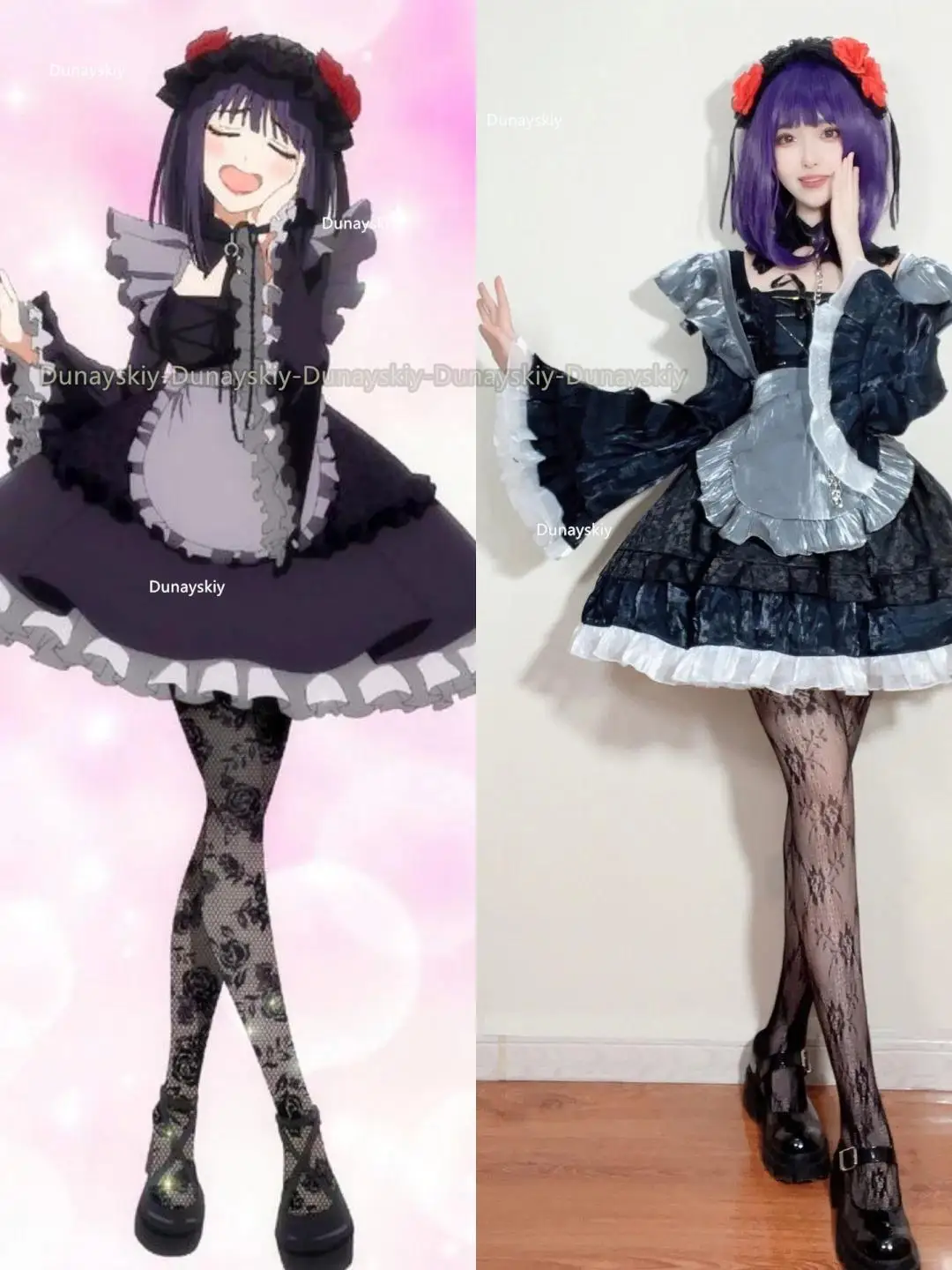 Marin Kitagawa Cosplay Wig Costume For Women Halloween Sexy Maid Lolita Costume Full Set Uniform Party Dress XS-XXXL