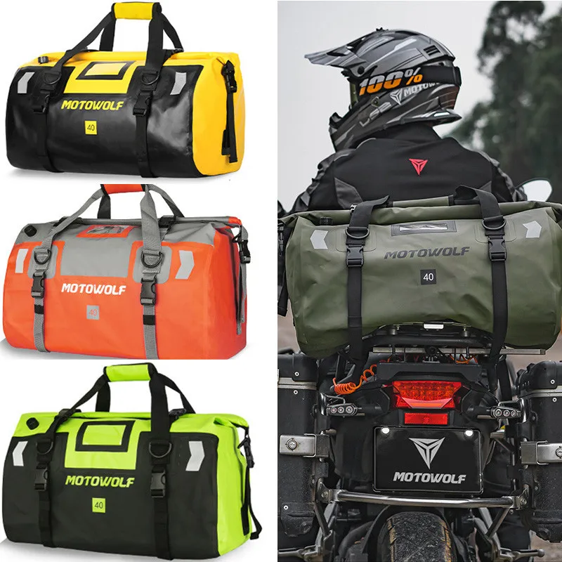 New Waterproof Motorcycle Bag For K-TM 1290 BMW Yamaha 40/66L Large Capacity Outing Storage Package Motorcycle Luggage Tailpack