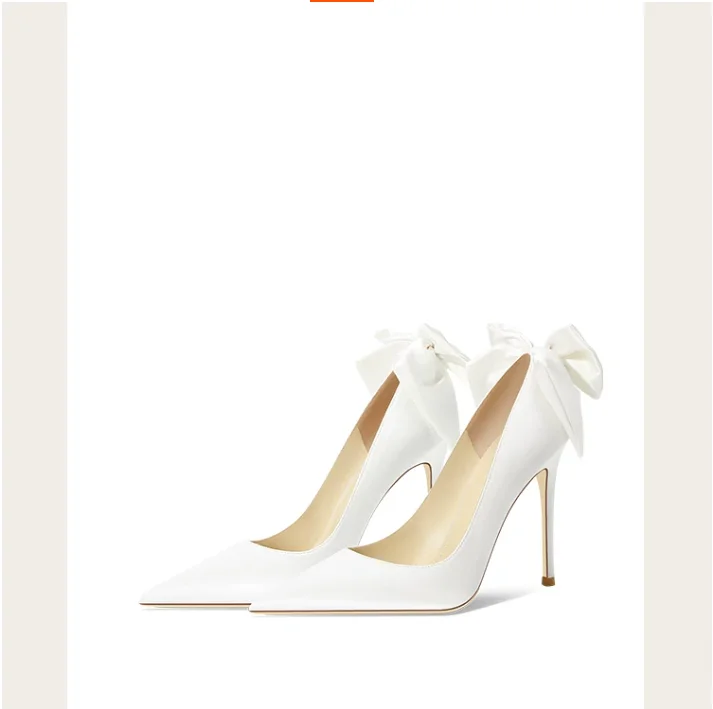 Luxury Designer Elegant Party Clean White Bridal Wedding Shoes
