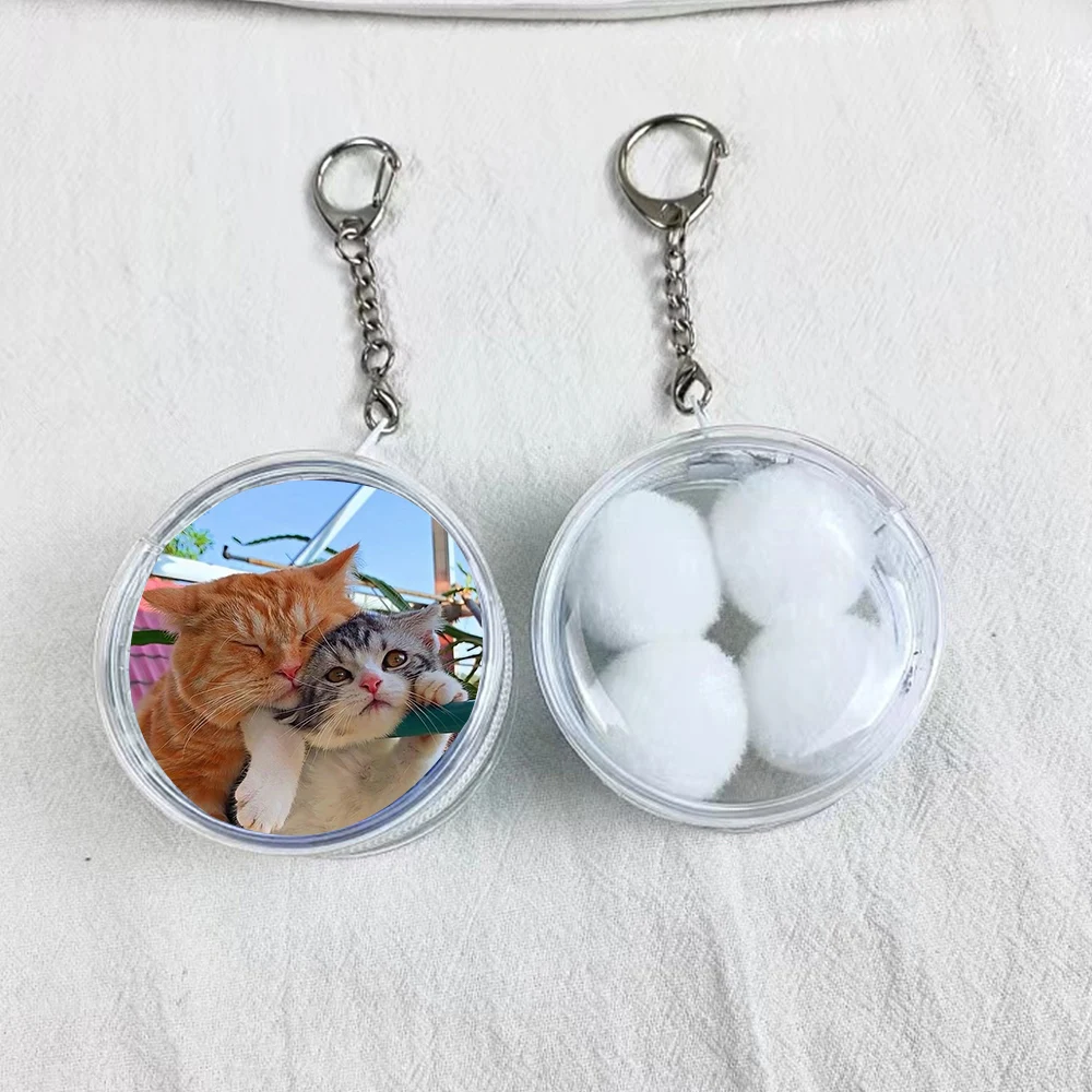 Round Clear Hanging Bag Applies 58mm/75mm Badge Double-sided Storage Bag With Fur Ball Badge Scratch Proof Display Pouch Plastic