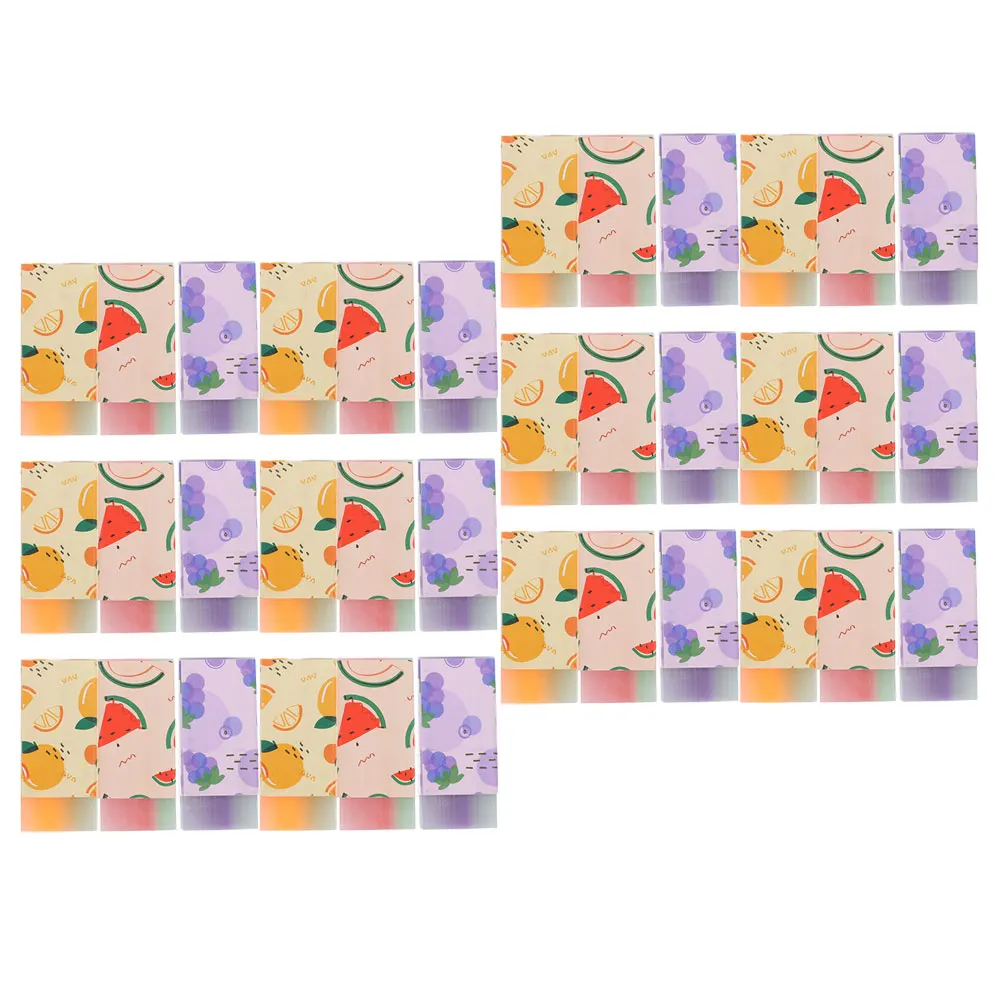 

36pcs Jelly Shaped Erasers Adorable Fruit Bulk Kids School Cute Transparent PVC Wear Resistant Multi Function Office Supplies