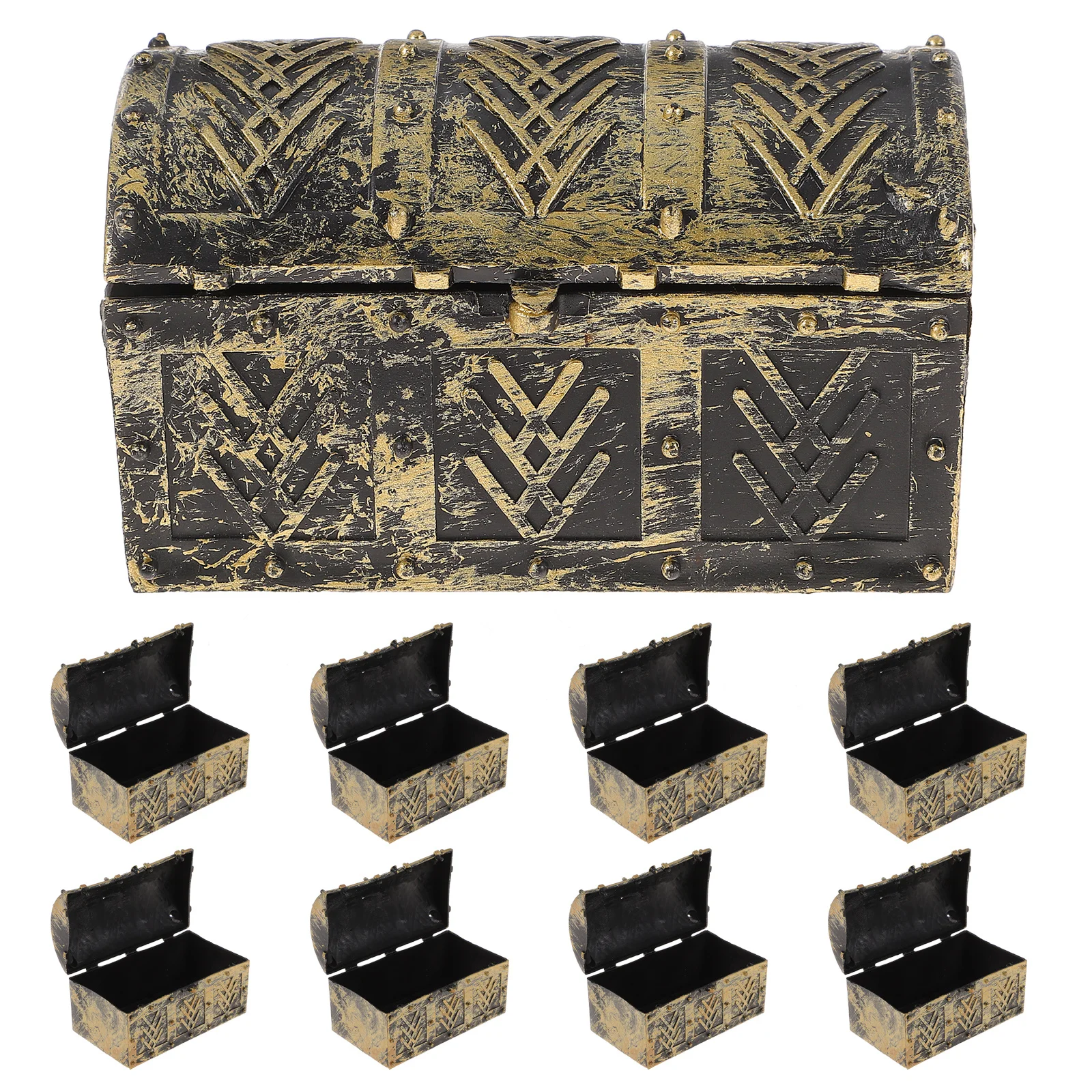 10 قطع من صناديق كنز القراصنة، دعائم تخزين متينة للأطفال، هدية عيد ميلاد، صندوق كنز للأطفال، صندوق قرصان للأطفال
