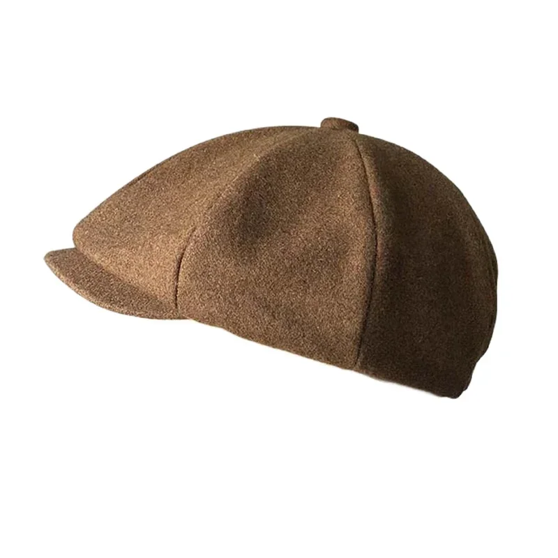 Casquette gavroche en laine pour hommes et femmes, béret vintage, chapeau rétro britannique, noir ingent, testostérone, conducteur plat