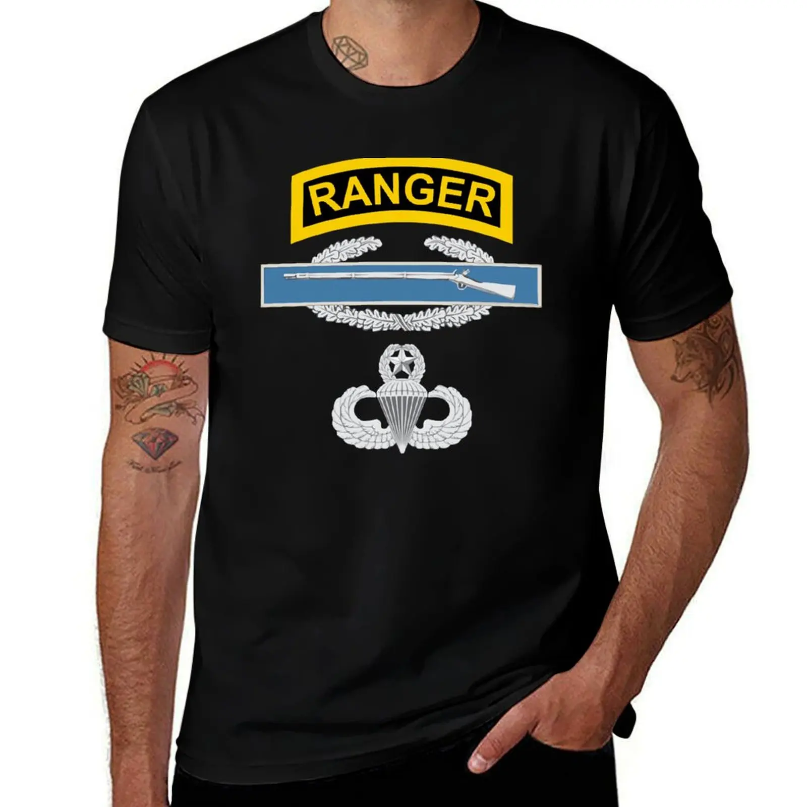 

Ranger CIB Airborne Master T-Shirt t shirt man cotton funny t shirts cotton T-Shirt