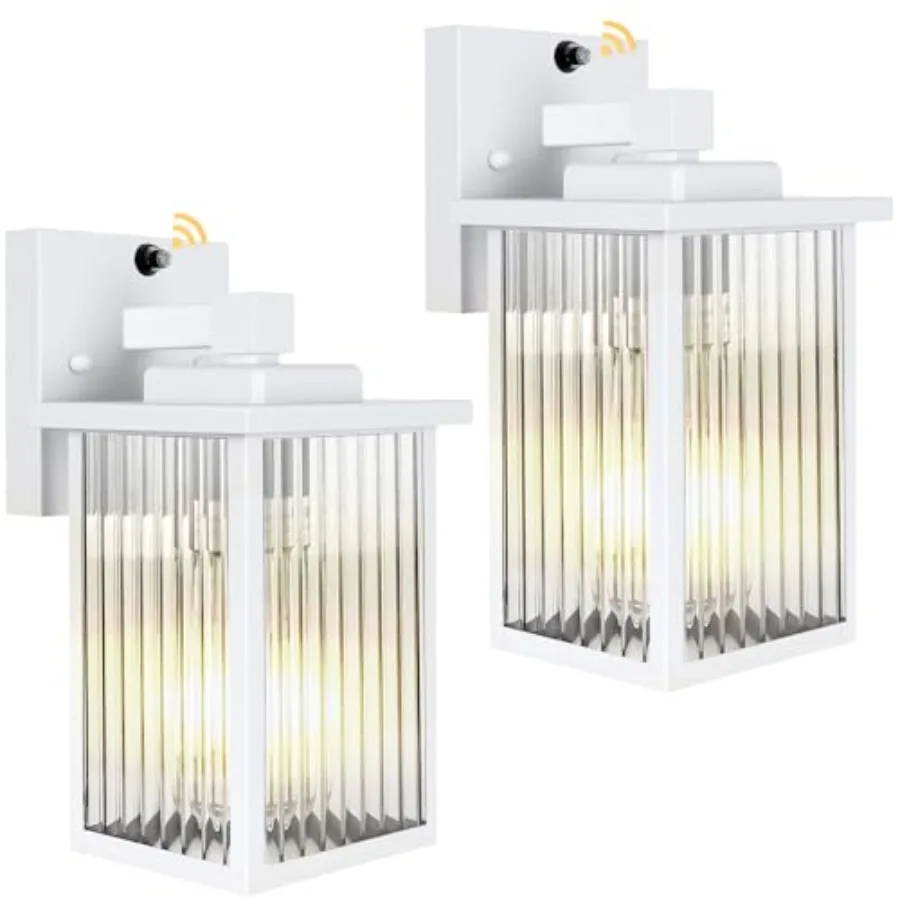 

2 Pack Dusk to Dawn Outdoor Lighting IP65 Waterproof Outdoor Porch Light with Tempered Glass Outdoor Light Fixture for House Ex
