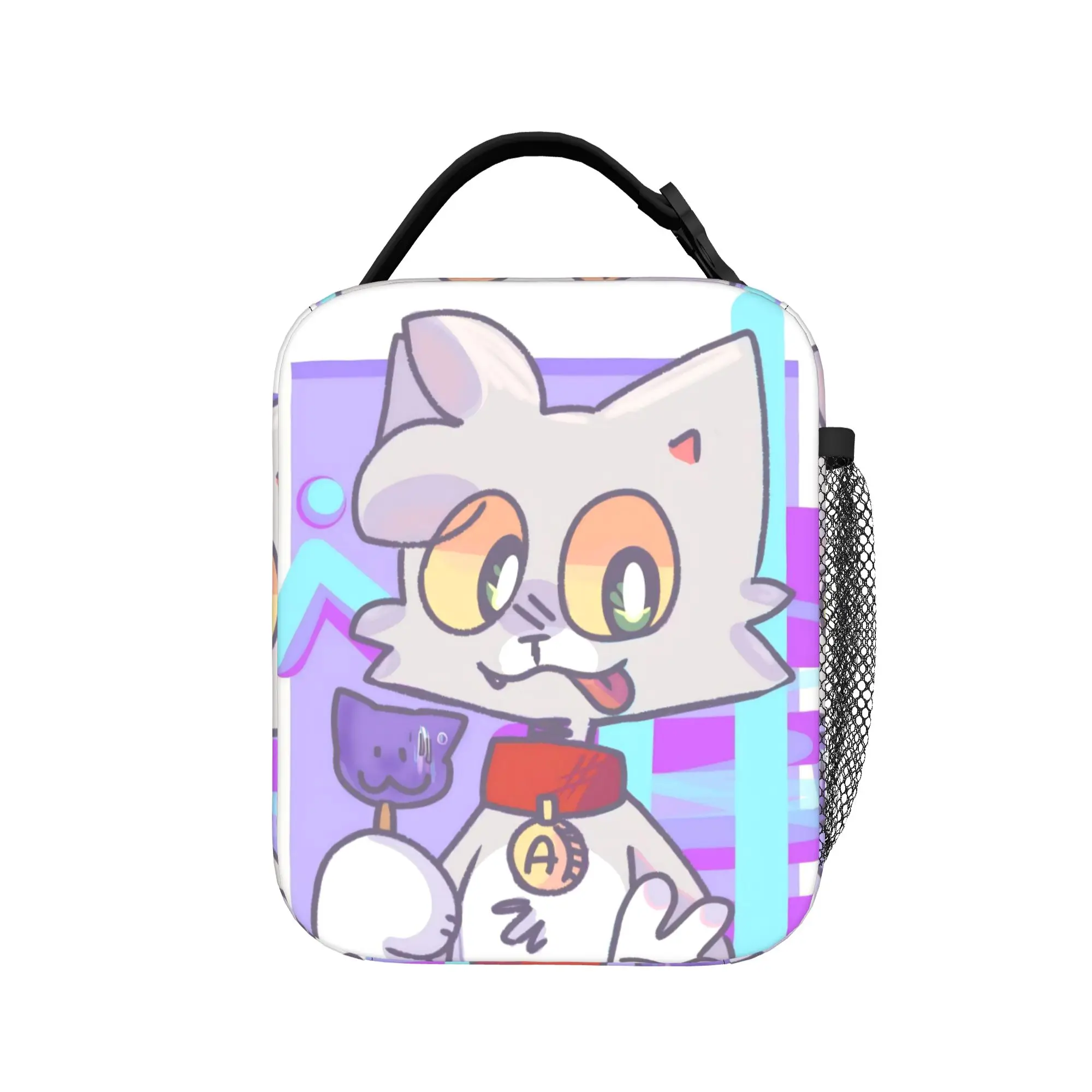 Acenixs Insulated Lunch Bag Cooler Bag Reusable,Lunch Container Cartoon Cat High Capacity Lunch Box Tote School  Outdoor