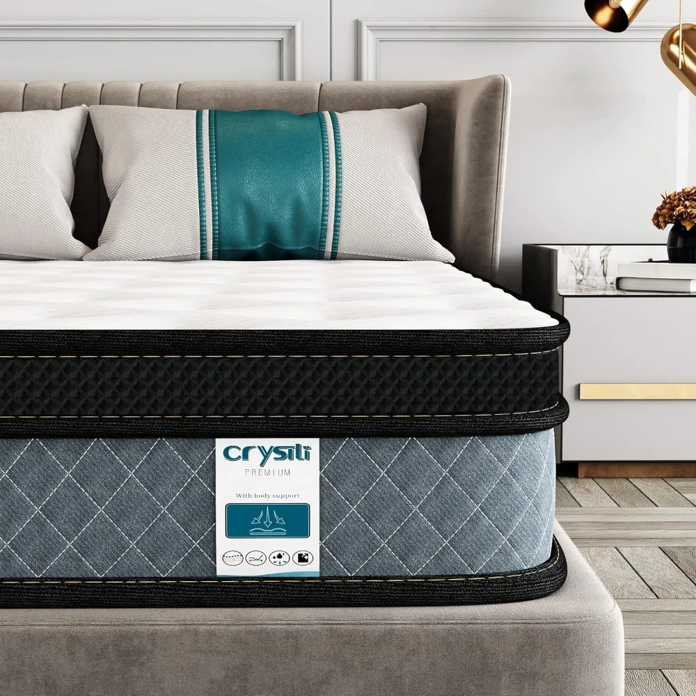 

Full Mattress, 10 Inch Memory Foam Mattress with Innerspring Hybrid Full Size Mattress in a Box Pressure Relief & Supportive
