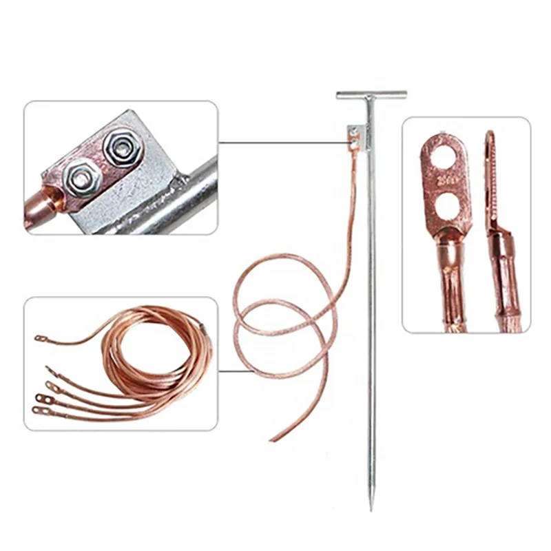 Galvanized Grounding Rod For Household Outdoor Lightning Rod For Lighting Protection