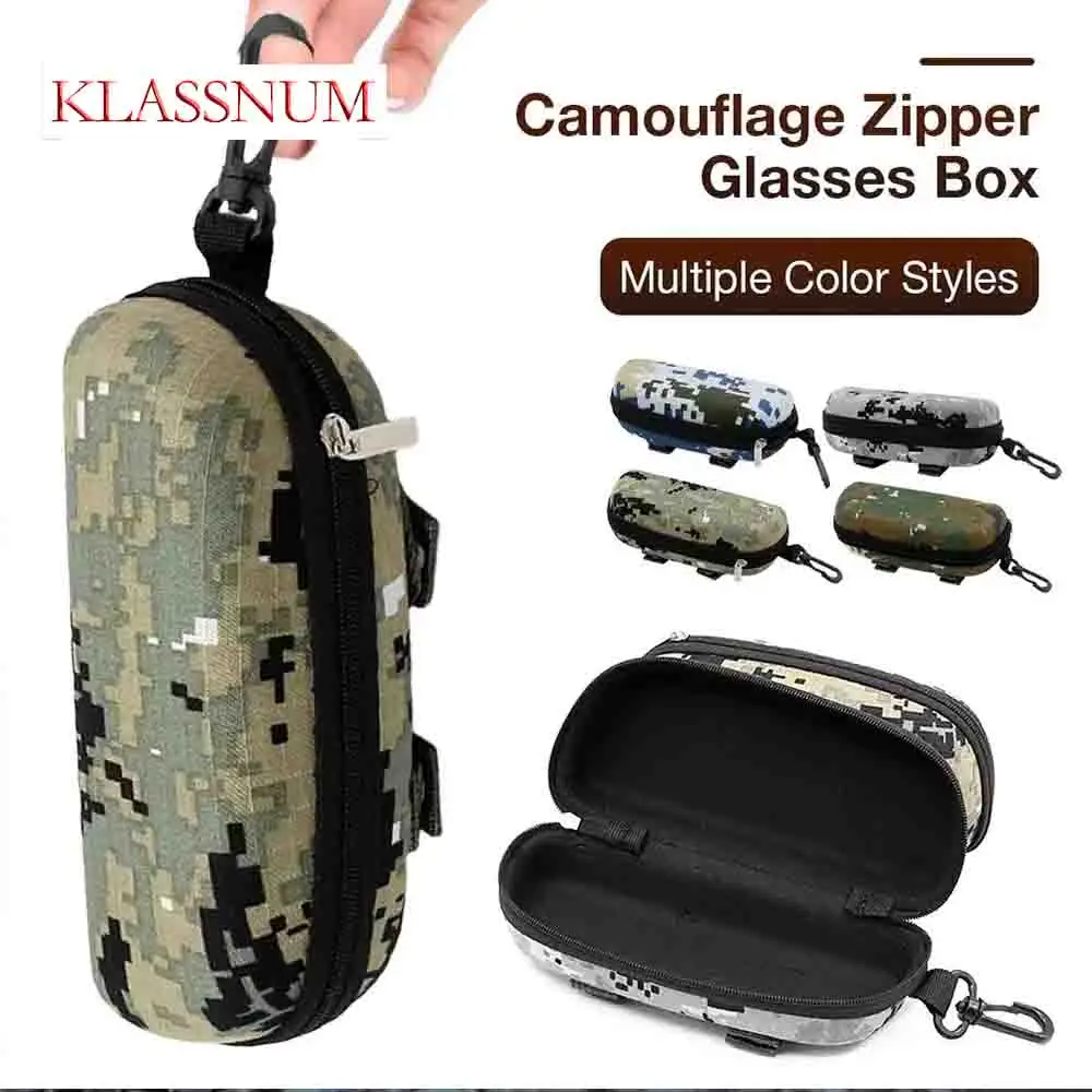 

2025 Outdoor Sports Camouflage Glasses Case Zipper Box Thickened Anti-stress Sunglasses Case Portable EVA Glasses Storage Box