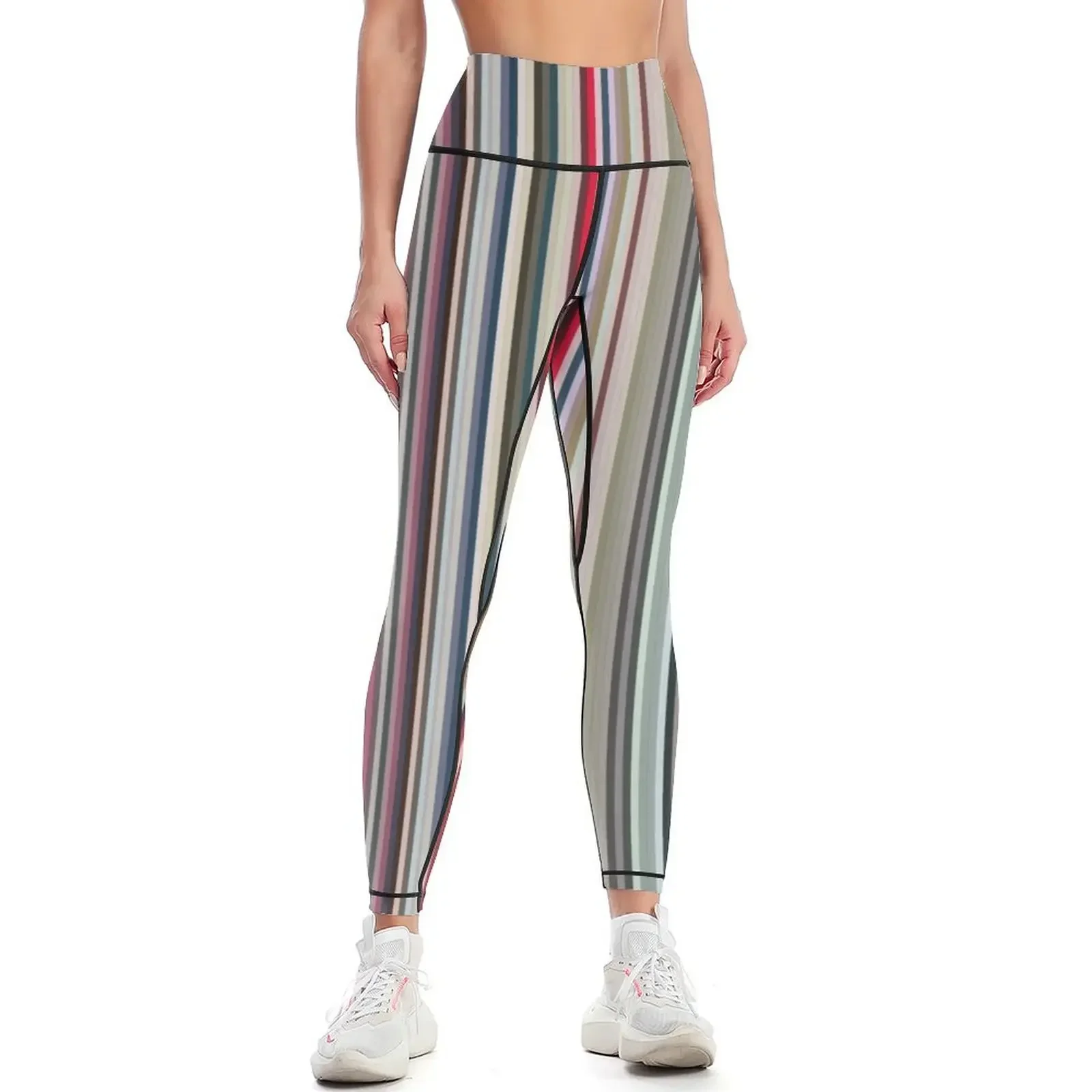

Traditional Contemporer Scandinavian Vertical Tripes Line Pattern Leggings active wear Sweatpants Womens Leggings