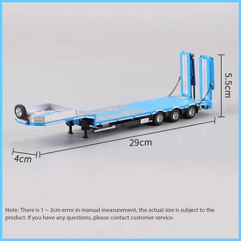 Perka Model 1:64 Flatbed Trailer Heavy Truck Trailer Alloy Car Model Static Decoration Collectibles Gift Toys