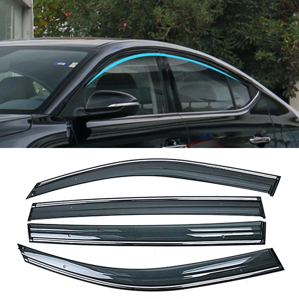 For HYUNDAI Elantra Avante AD 2015 2016 2017 2018 2019 Car Window Sun Rain Shade Visors Shield Shelter Protector Cover Frame