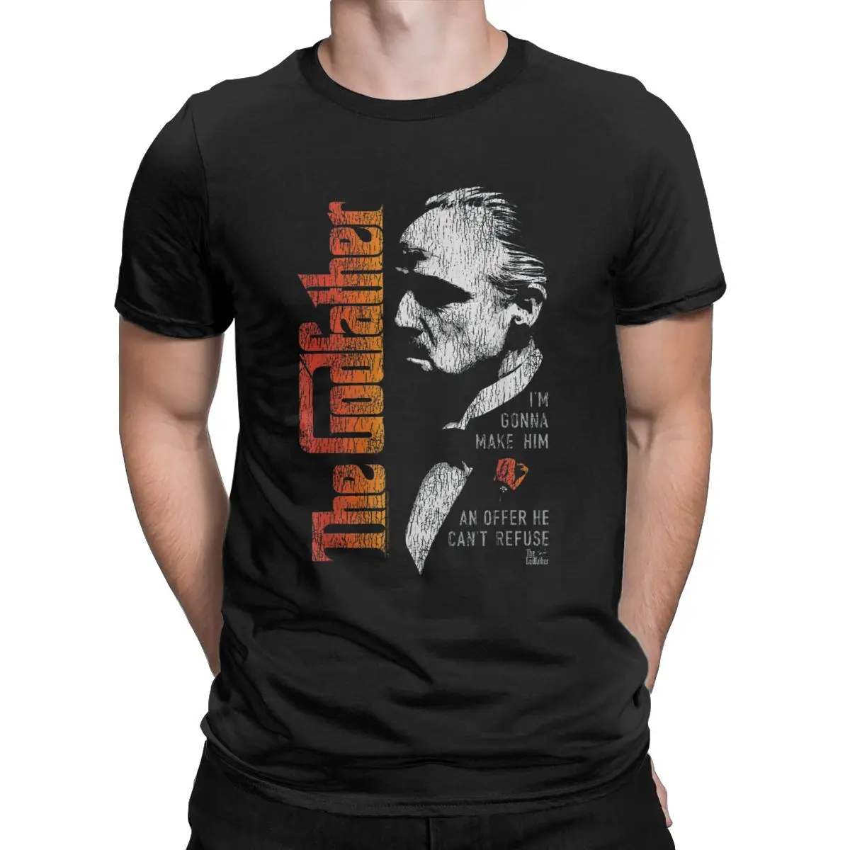 Men Godfather T Shirts Don Vito Corleone Movie Quote Harajuku Pure Cotton Vintage Short Sleeve Round Neck Tees Big Size T-Shirt