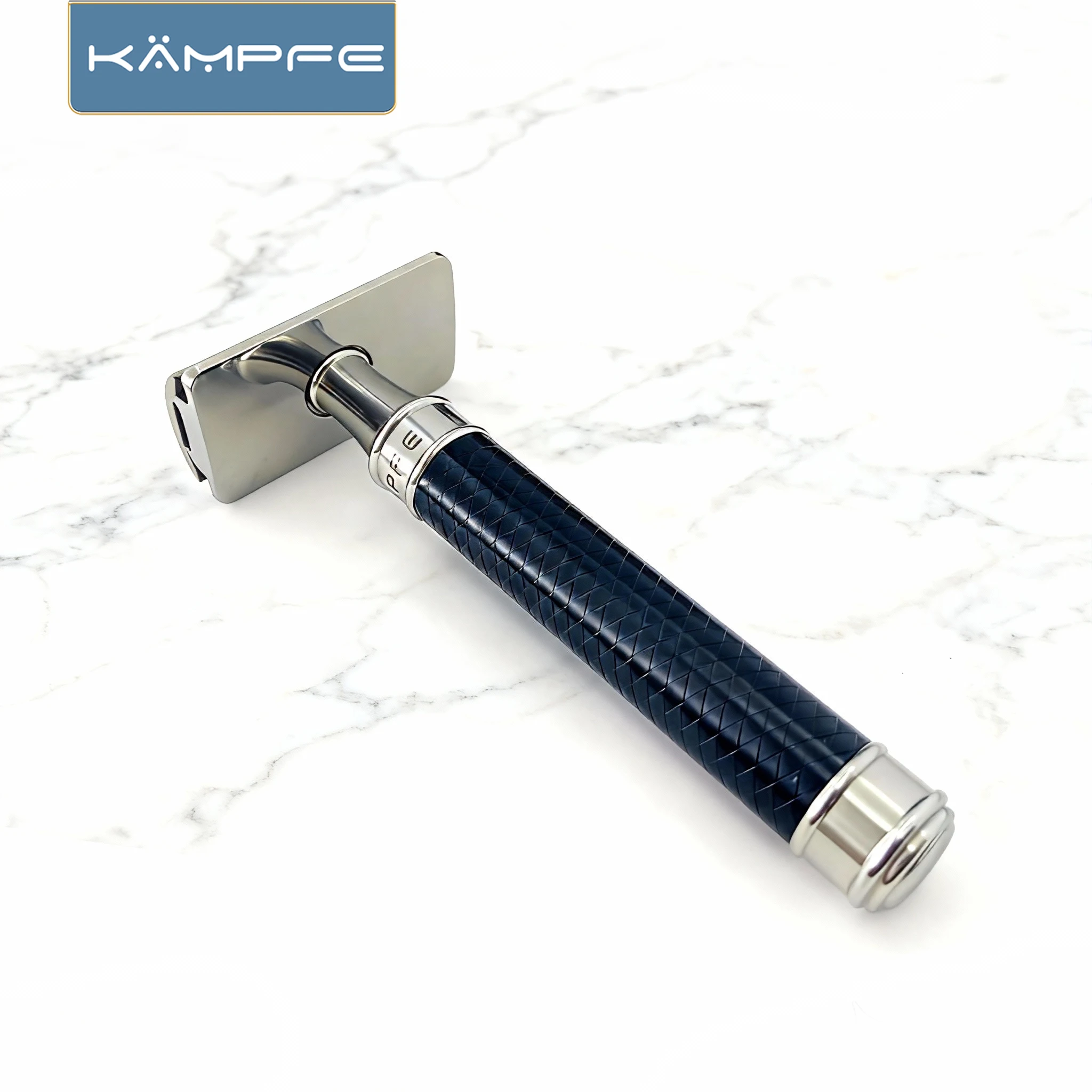 KAMPFE Titanium Head Aluminum Handle Closed Comb Safety Razor Manual Metal Shaver Classic Wet Shaving Razor For Men Face Beard