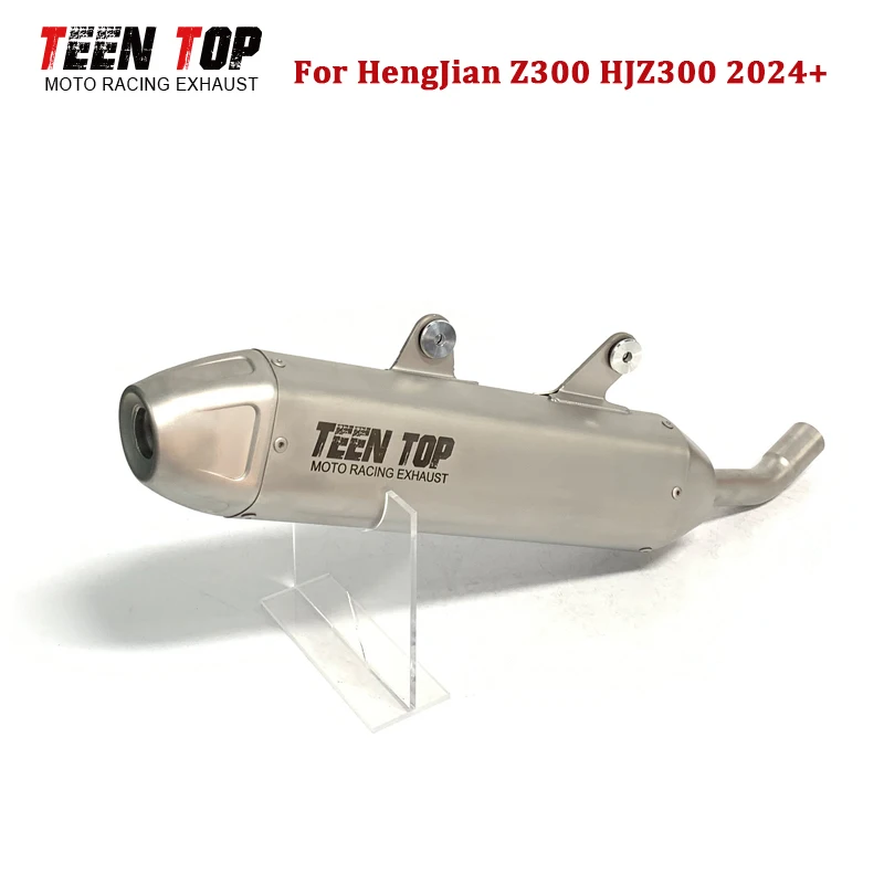 High Performance Slip-on For Hengjian Z300 Exhaust Muffler 2024+  Offraod Bike HJZ300 Exhaust Pipe Racing Escape Moto Silencieux