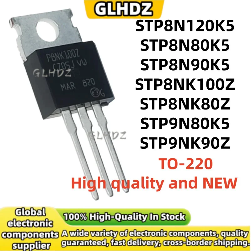 10UNITS STP8N120K5 STP8N80K5 STP8N90K5 STP8NK100Z STP8NK80Z STP9N80K5 STP9NK90Z TO-220 in stock
