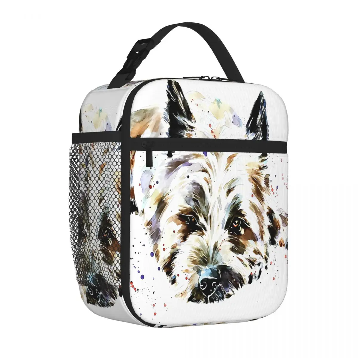 Bestselling Cairn Terrier Watercolour Art Plant Print Small Lunch Bag Rv Travel Portable Lunch Bag