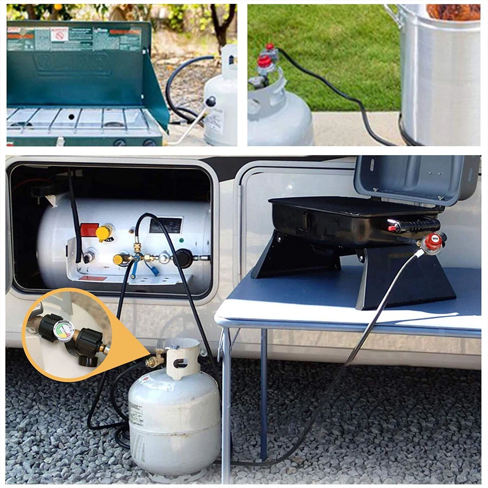Propane Tank Gauge Level Indicator QCC1/Type 1 Connection Gas Pressure Meter Propane Pressure Gauge for 5lb-40lb Propane Tanks