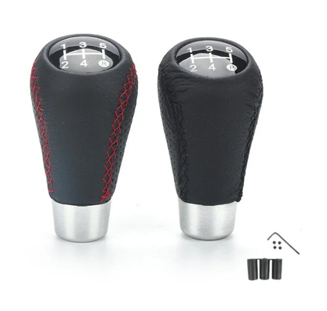 Universal 5 Speed 5R Car Manual Leather Shifter Cover Stitch Gear Shift Knob Shifter Cover AT MT Fit For Honda Toyota Nissan