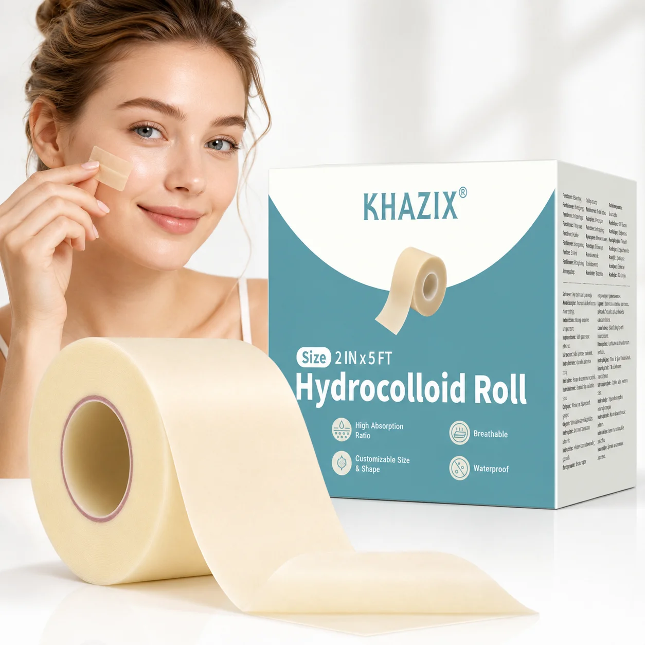 Hydrocolloid Pimple Patch - 1 rollo de parches hidrocoloides para