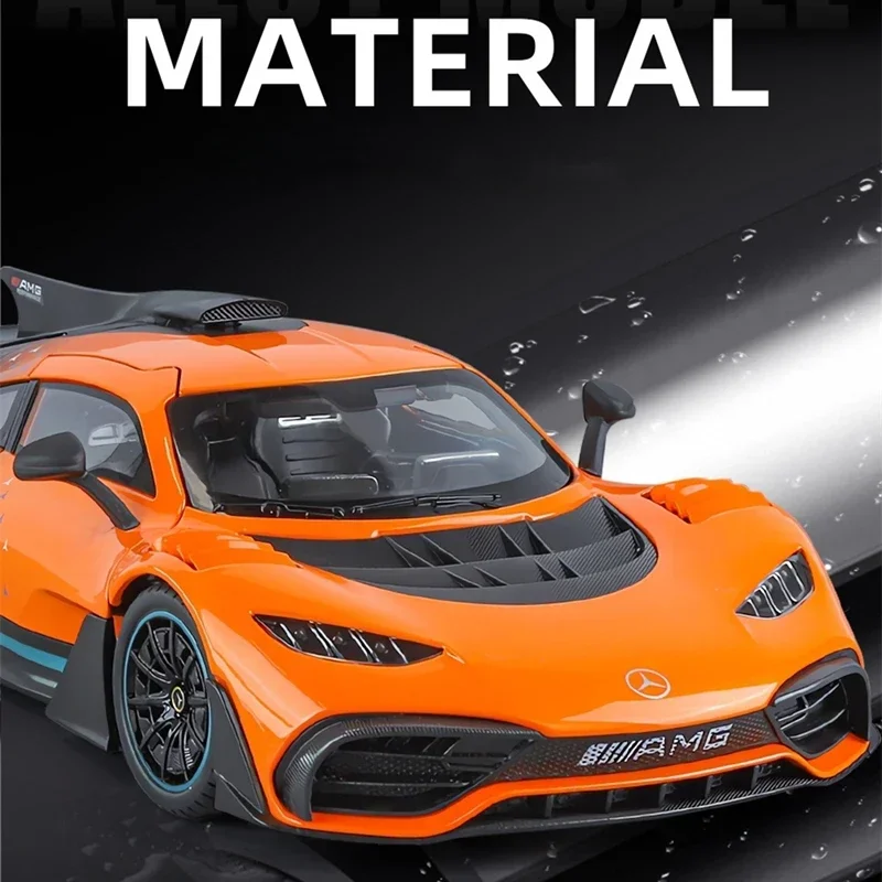 

1:18 Benzs One Alloy Concept Sports Car Model Diecast Metal Racing Car Vehicles Model Simulation Sound and Light Kids Toys Gift