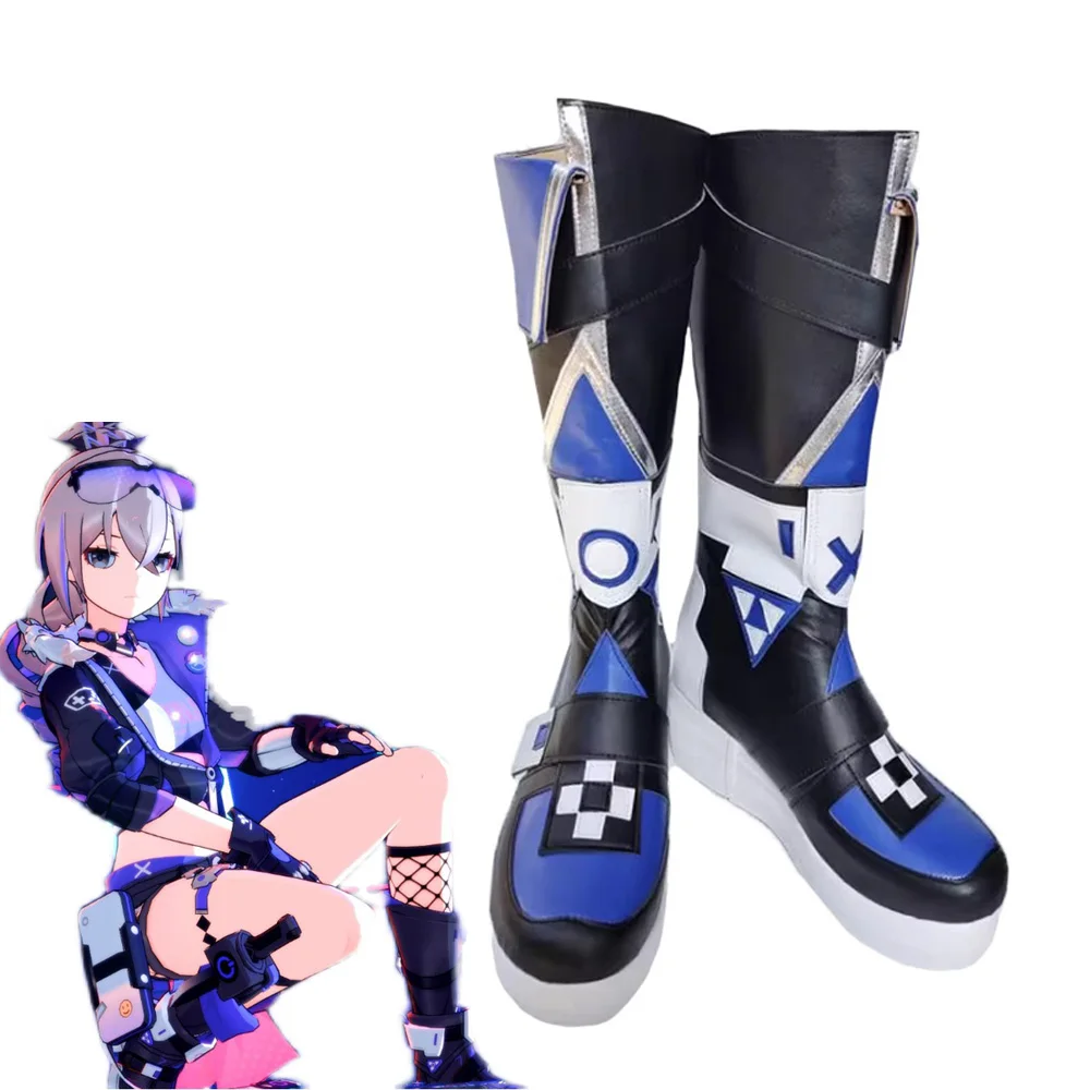 Chaussures de Cosplay du Jeu Honkai Star Rail Loup Argenté, Bottes en Cuir du Dessin Animé, Accessoire Unisexe pour Costumes d'Halloween