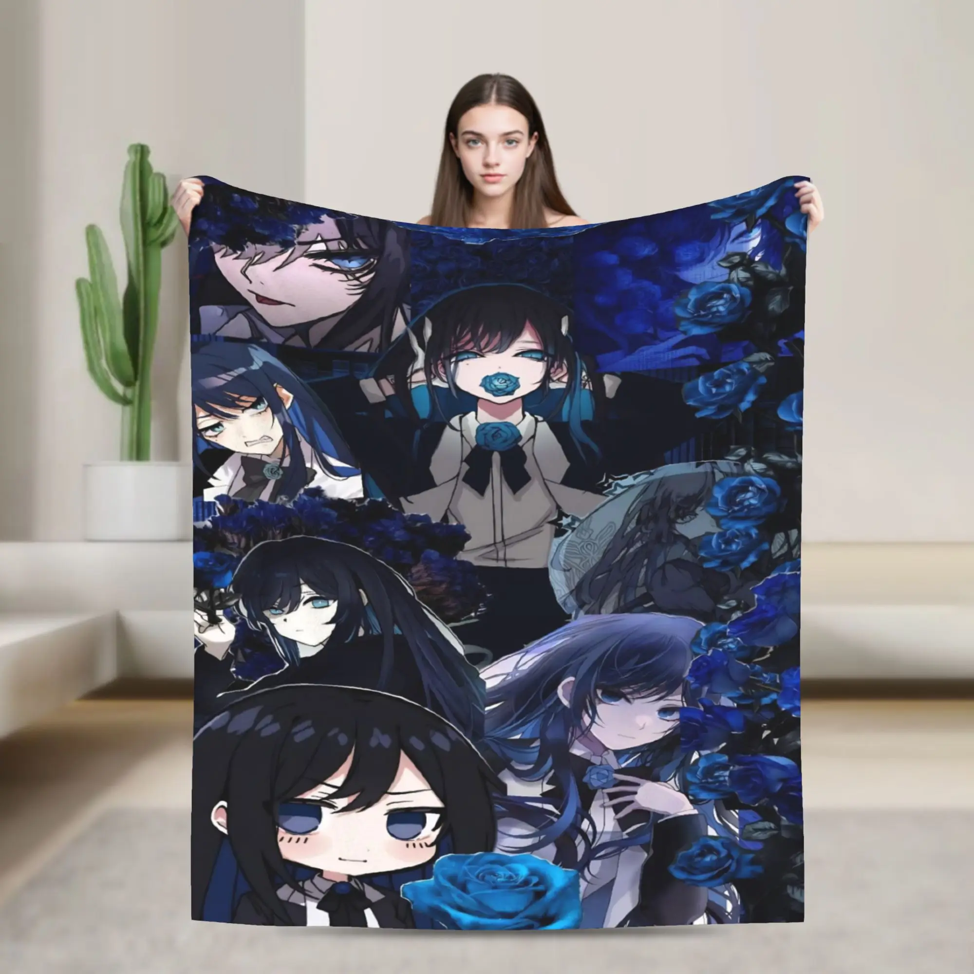 Ado Tour Singer Knitted Blanket Flannel  Lightweight Thin Throw Blankets for Car Sofa Couch Bedspread