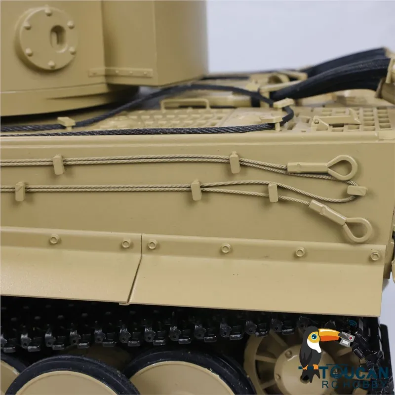 마토 1/16 스케일 RTR RC 탱크 옐로우 독일 타이거 I 적외선 버전 1220 원격 조종 팬저 차량 모델 소년 장난감 TH00647