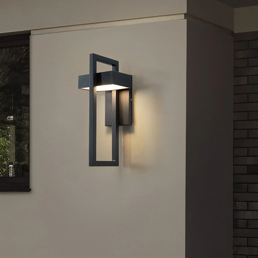 Le style minimaliste moderne IP65 de la AC85-265V 12W de lampe de mur de LED imperméabilisent d'intérieur/extérieur avec la source lumineuse gible d'intense luminosité