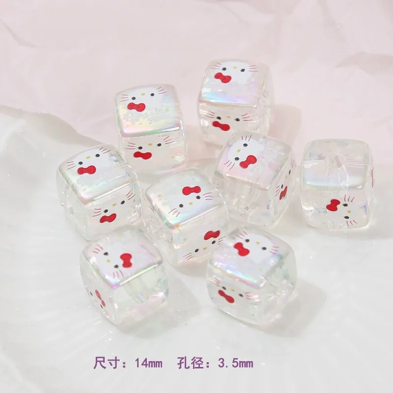 

20pcs Hello Kitty Accessories Cute Anime Couple Gift Kt DIY Keychain Bag Charm Clothes Children Toy Card Issuing Gift Wholesale