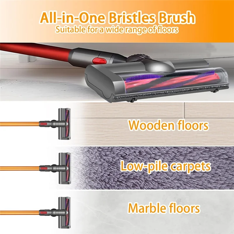 

KB-электрическая насадка для щетки для Dyson V7 V8 V10 V11 V15, запасные части для насадки для пола, насадка для щетки против запутывания