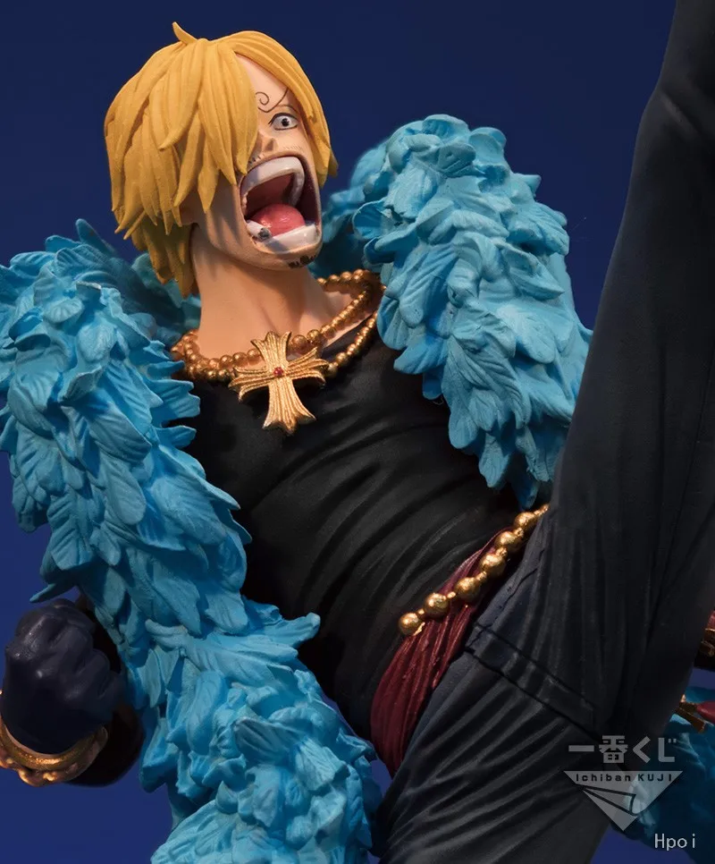 16CM Anime une pièce Sanji Figure 20th anniversaire bleu ensemble poupée modèle jouet cadeau Collection Aciton Figure PVC