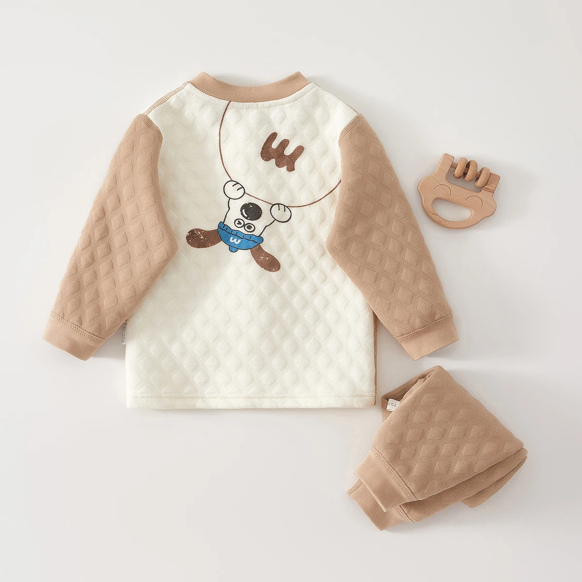 Infant and Toddler Spring and Autumn Quilted Set, Autumn Newborn Warm Clothing, Autumn Pants, Baby Separate Underwear, Class a Children's Clothing