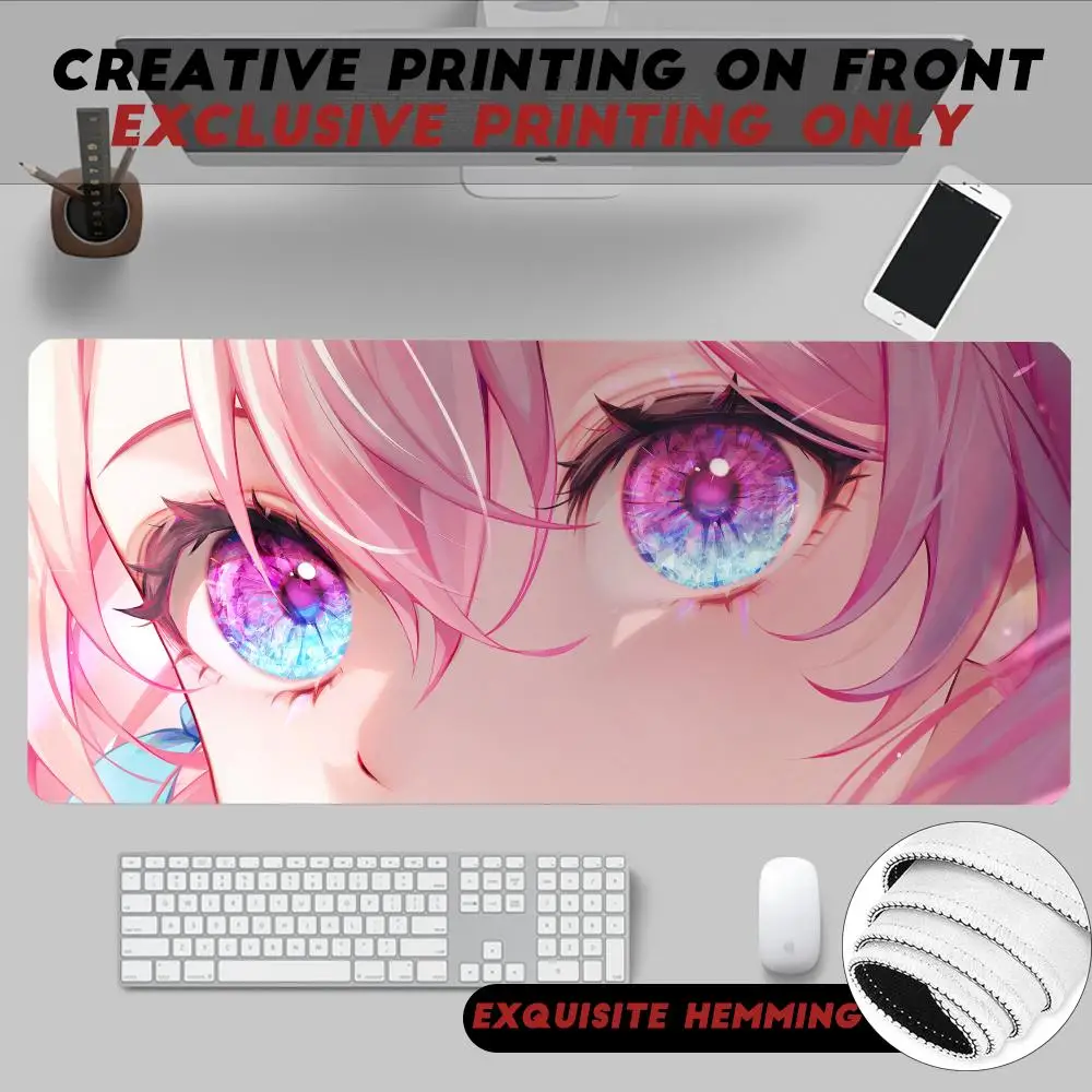 

Game Honkai Cute March 7th Mouse Pad Non-Slip Rubber Edge locking mousepads Game play mats for notebook PC computer