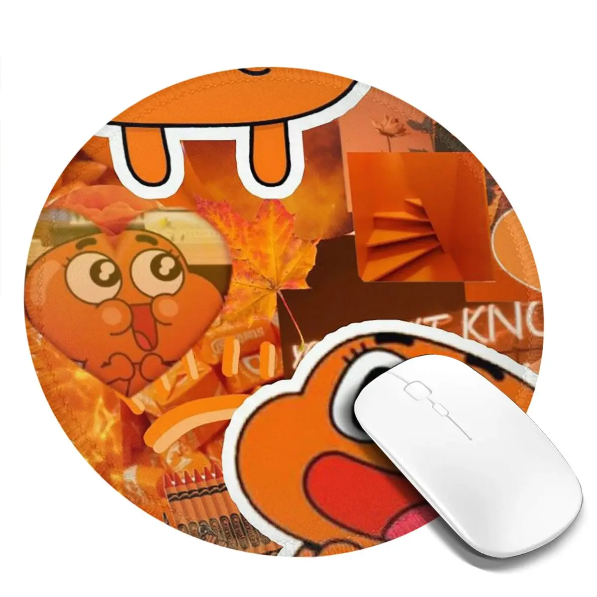 

Круглый коврик для мыши Darwin Watterson The Amazing World Of Gumball Anime, коврик для компьютерной клавиатуры и мыши, коврик для геймеров, коврик для ноутбука, настольный коврик