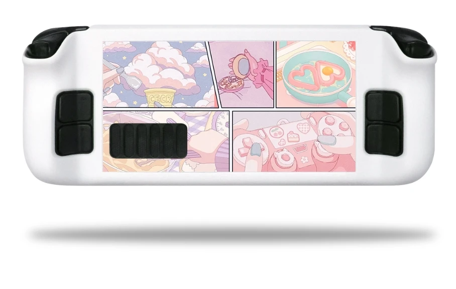 

Steam Deck Case Kawaii Anime Console Pink Blue Cover Hard PC Protective Anti-Scratch Non-Slip Black Shell Case Accessories