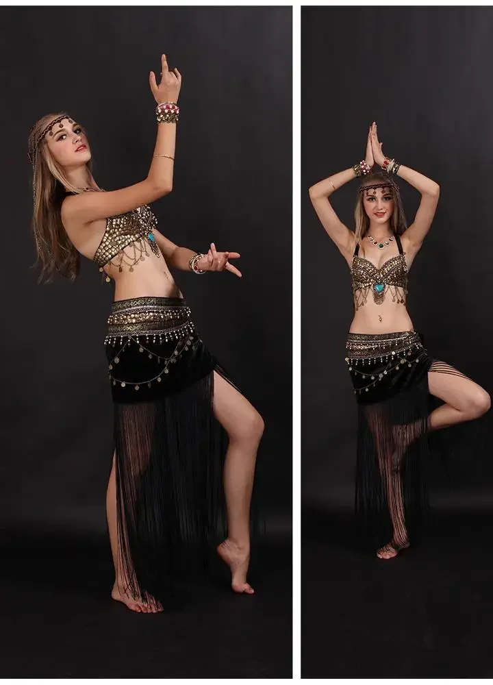 Arabia-Ensemble de soutien-gorge et ceinture perlés, danse du ventre professionnelle, 303