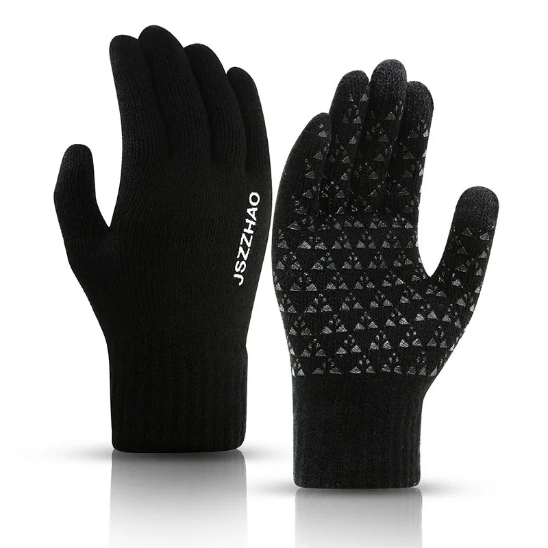 Winterhandschuhe für Männer und Frauen – verbesserter Touchscreen-Thermo-Warmstrickhandschuh für kaltes Wetter zum Laufen, Fahren, Wandern