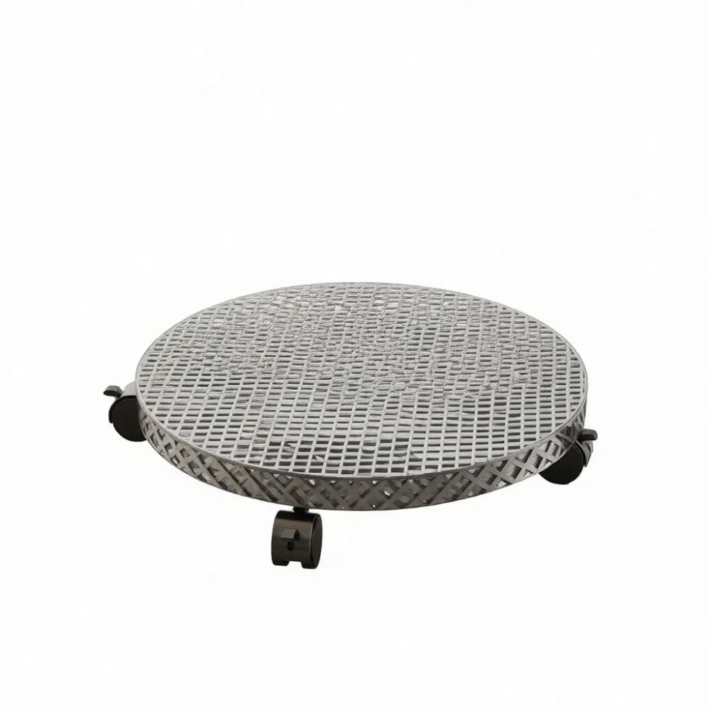 Floor Standing Plant Holder Rolling Metal Tray Rack Indoor Balcony Storage Organizer For Evesigar Garden Shelf