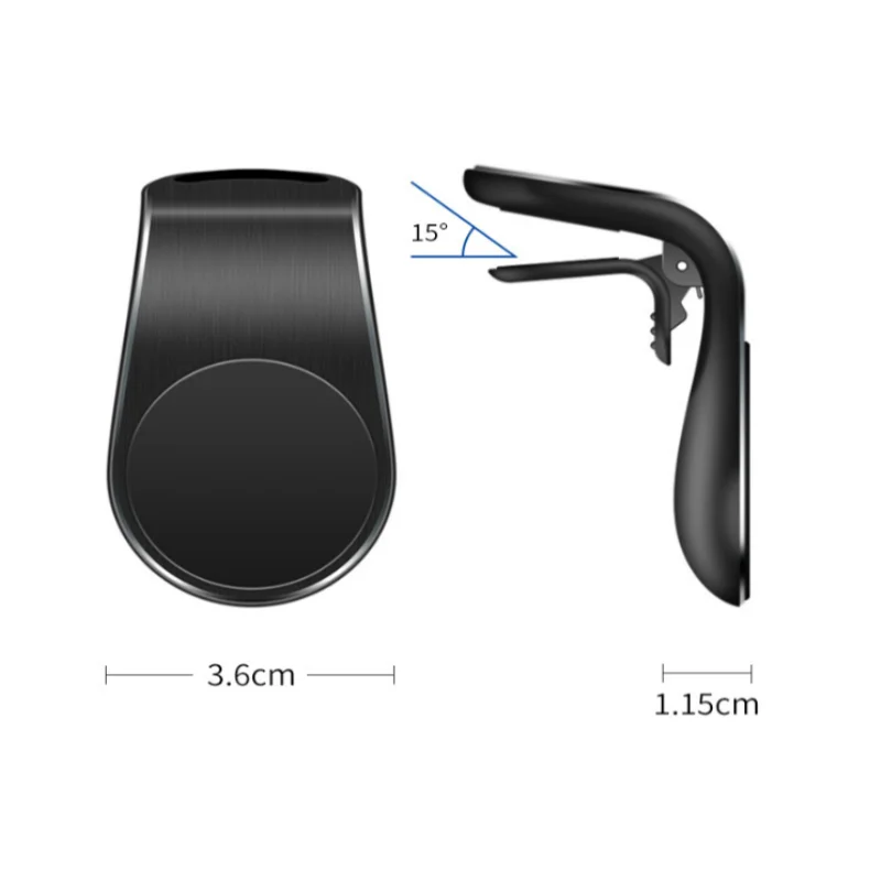 ISURE MARINE Car Phone Holder L-shaped Strong Magnetic Bracket For Automobiles Suitable For Various Air Outlets