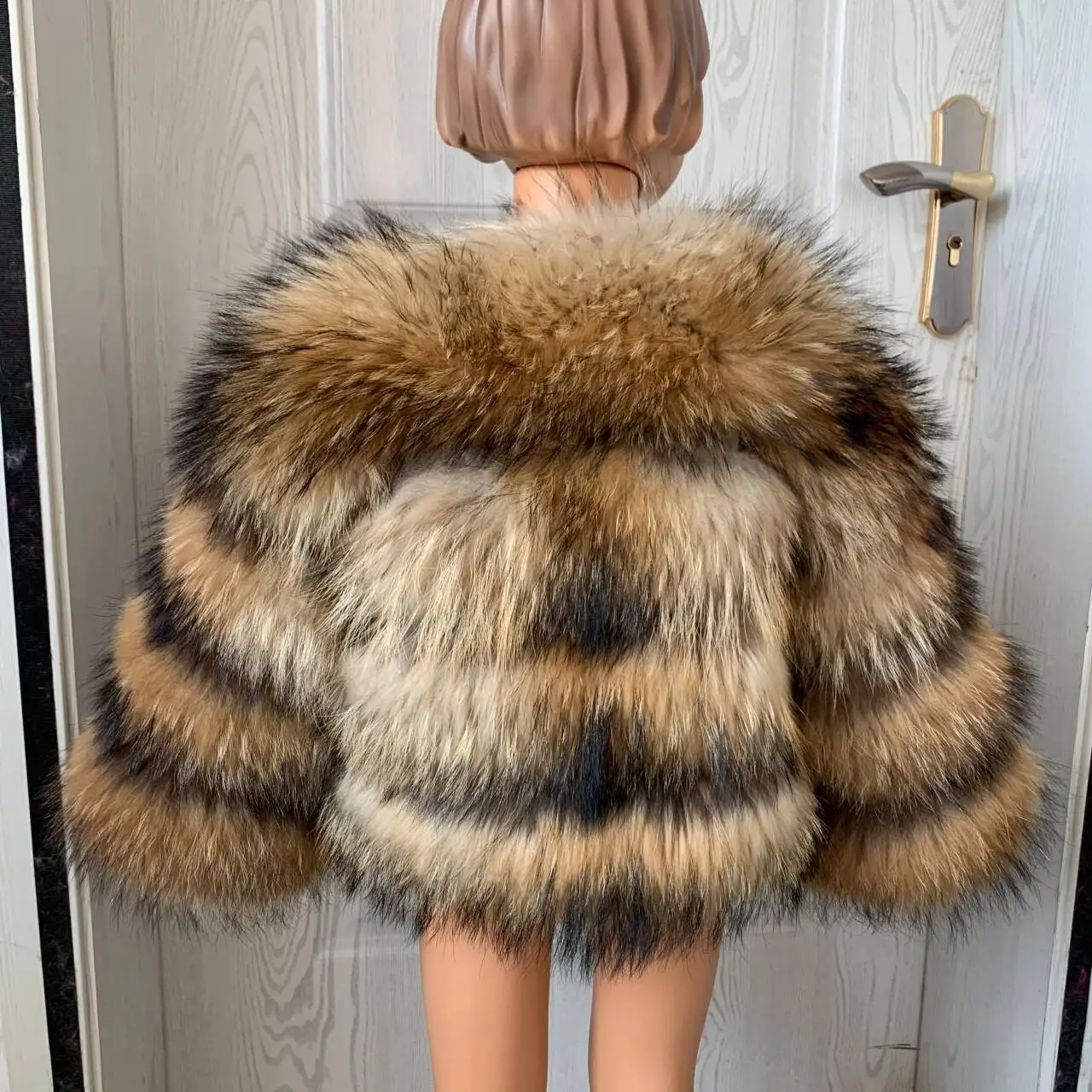 Children's Fox Fur Coat 100% Real Fox Fur Autumn and Winter Fluffy Raccoon Children's Fur Coat Available in Multiple Colors