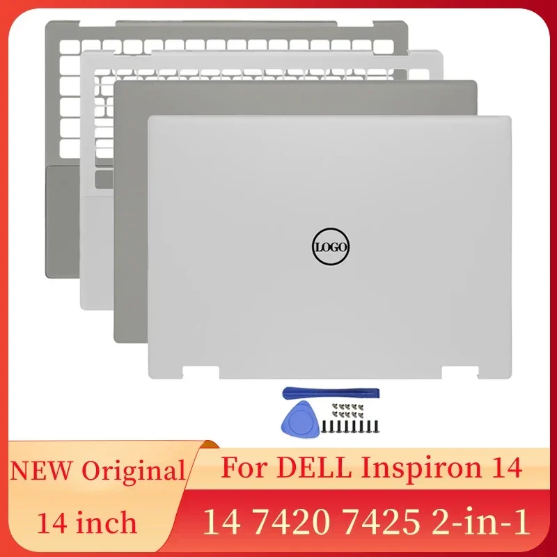 حافظة كمبيوتر محمول جديدة لأجهزة الكمبيوتر المحمولة DELL Inspiron 14 7420 7425 2 في 1 شاشة الكمبيوتر المحمول LCD الغطاء الخلفي/Palmrest ملحقات الكمبيوتر المحمول