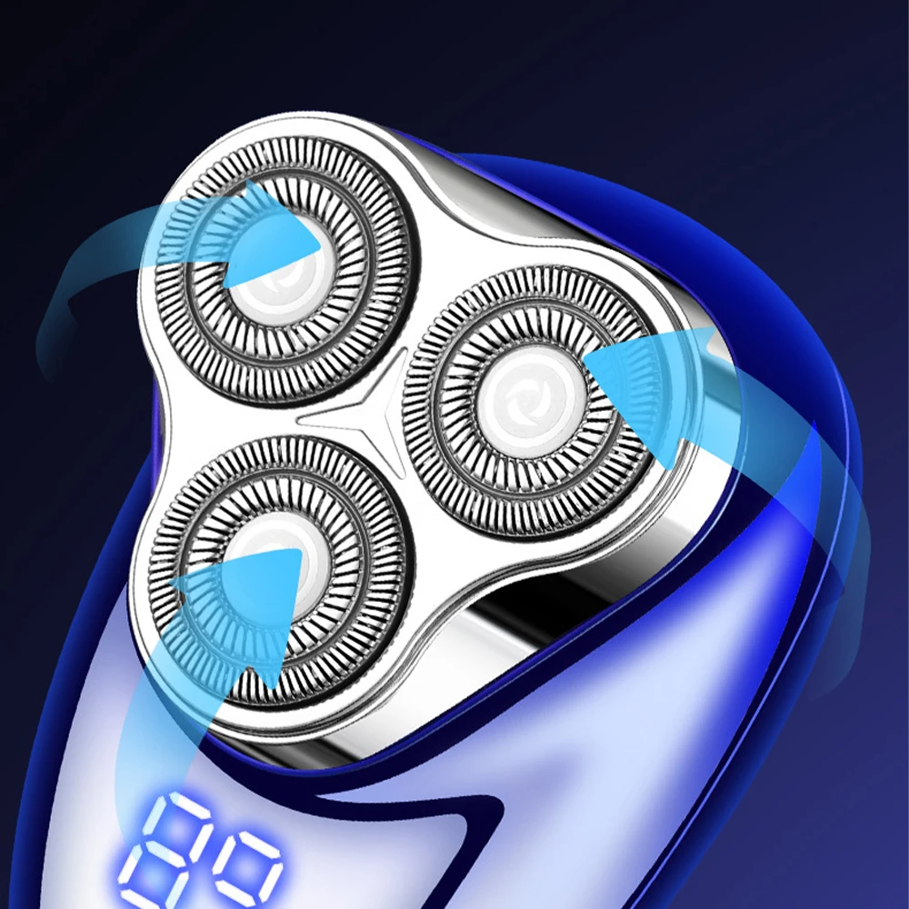 Mini rechargeable electric shaver with digital display - portable and easy-to-use shaver image 6