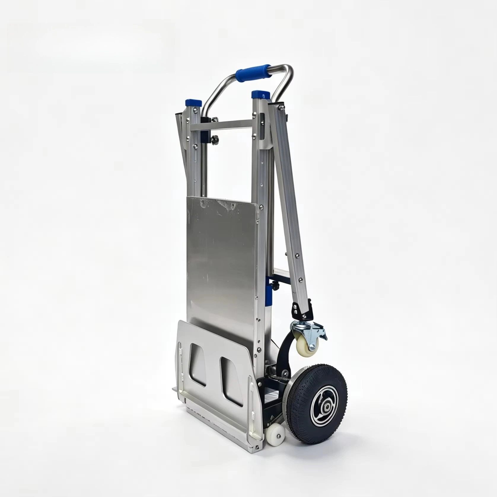 Electric Stair Climbing Trolley Dolly Cart Foldable Aluminium Frame with Braking System for Shopping Tools view 2