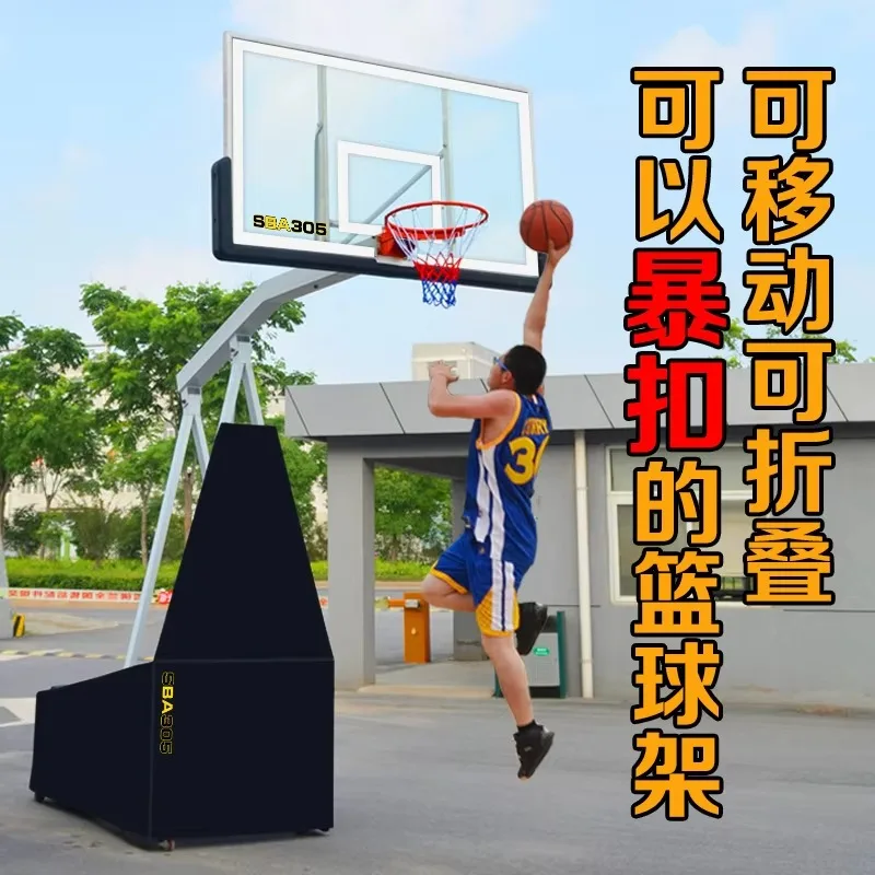 Supporto da basket per interni ed esterni mobile regolabile in altezza per canestro da basket per adulti Allenamento quotidiano Sicuro Robusto Stabile