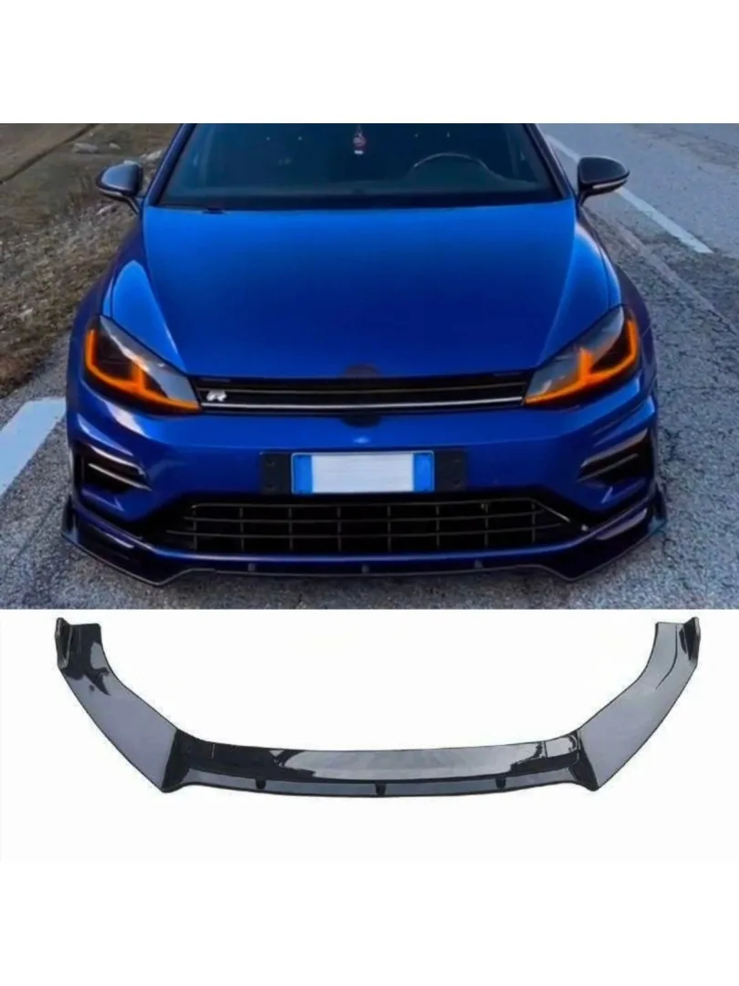 Fit Voor Volkswagen Golf 7/7.5 GTI RLINE R 2014-2020 3 Stuk Max Lip Splitter Auto exterieur Upgrade Accessoire Abs Materiaal - afbeelding 2