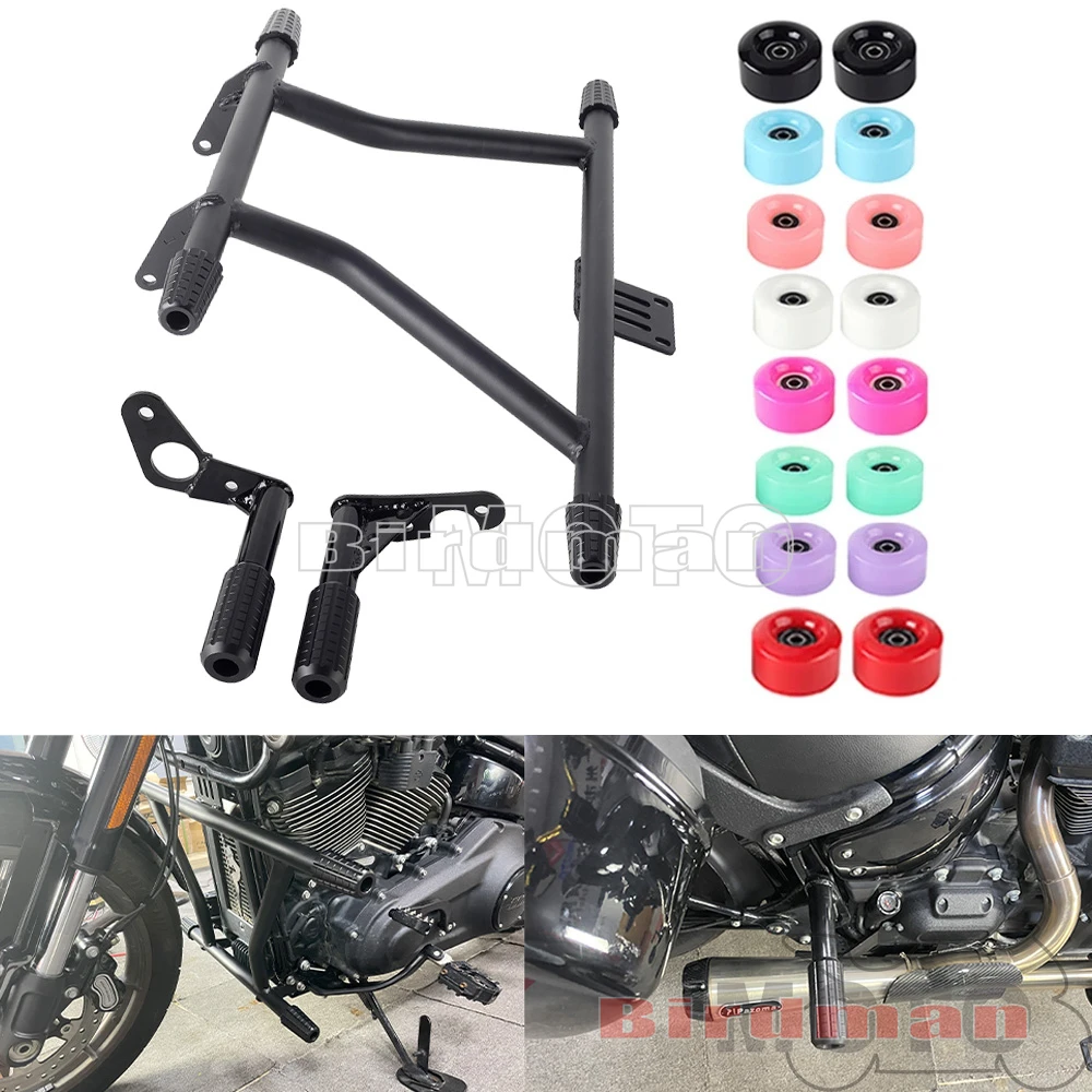 

Motorcycle Engine Guard Highway Crash Bumper Bar Kit Foot Pegs Protector For Harley Softail Low Rider ST 117 FXLRST 2022 2023